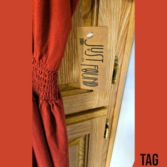 "JUST FOUND" Plus Size Long Pleated Rustic Red Maxi Dress - Picture 13 of 14